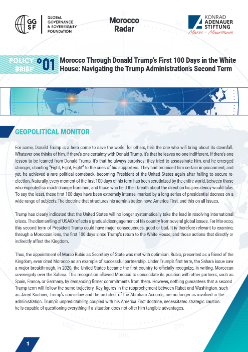 Morocco Through Donald Trump’s First 100 Days in the WhiteHouse: Navigating the Trump Administration’s Second Term