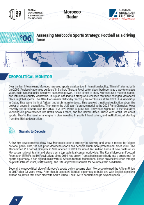Assessing Morocco’s Sports Strategy: Football as a Driving Force