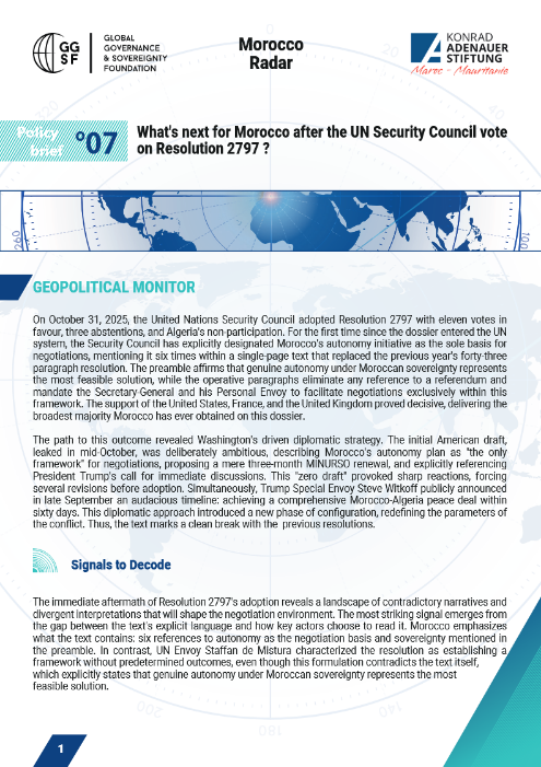 What’s next for Morocco after the UN Security Council vote on Resolution 2797?